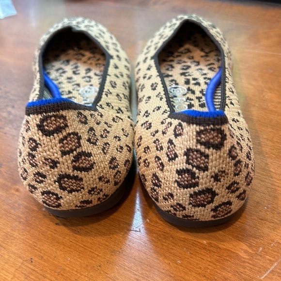 Rothy’s round toe flat ballerina slip on mini cheetah brown tan women’s 7.5 - Picture 9 of 10